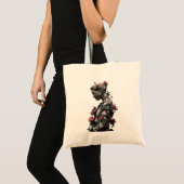 Florale Stenen Godin Tote Tas (Voorkant (product))