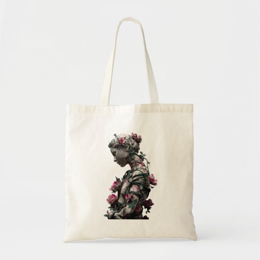 Florale Stenen Godin Tote Tas (Voorkant)