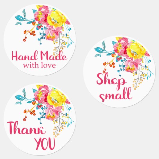 Florale sticker sheet voor kleine bedrijven  (Groep)