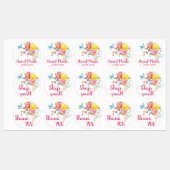 Florale sticker sheet voor kleine bedrijven  (Vel)
