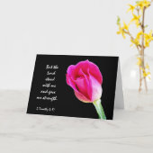 Florale sympathie, Scripture Verse over de kracht Kaart (Gele Bloem)