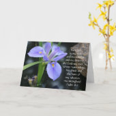 Florale sympathie, Scripture Verse over de kracht  Kaart (Gele Bloem)