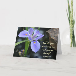 Florale sympathie, Scripture Verse over de kracht  Kaart
