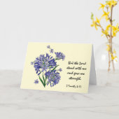 Florale sympathie, Scripture Verse over de kracht  Kaart (Gele Bloem)