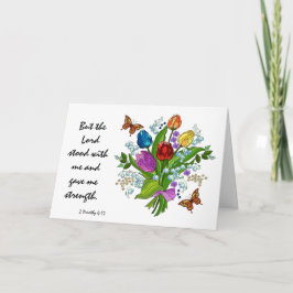 Florale sympathie, Scripture Verse over de kracht  Kaart