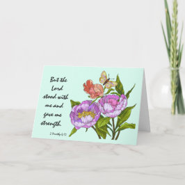 Florale sympathie, Scripture Verse over Gods krach Kaart
