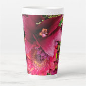 florale tall latte mok (Voorkant)