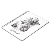 Florale Tangle Zeichnung -  Notitieboek (Linkerzijde)