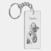 Florale Tangle Zeichnung -  Sleutelhanger (Voorkant Links)