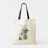 Florale Tangle Zeichnung -  Tote Bag (Achterkant)