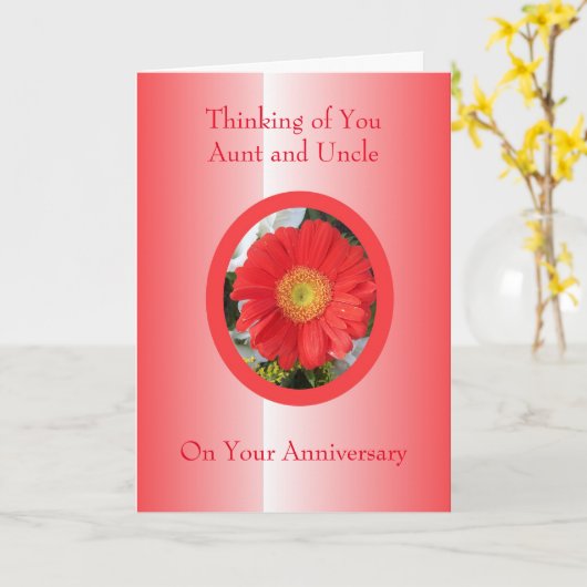 Florale tante oom gepersonaliseerde huwelijksverja kaart (Gele Bloem)