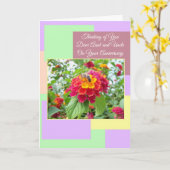 Florale tante oom verjaardag huwelijk jubileum kaart (Gele Bloem)