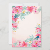 Florale Teddybeer Baby Shower Kaart (Achterkant)