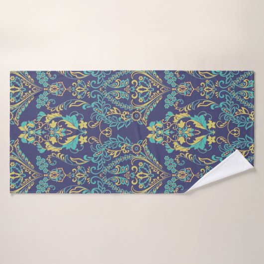 Florale textuur. Damask naadloos  patroon. Badhanddoek (Badhanddoek)