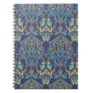 Florale textuur. Damask naadloos patroon. Notitieboek