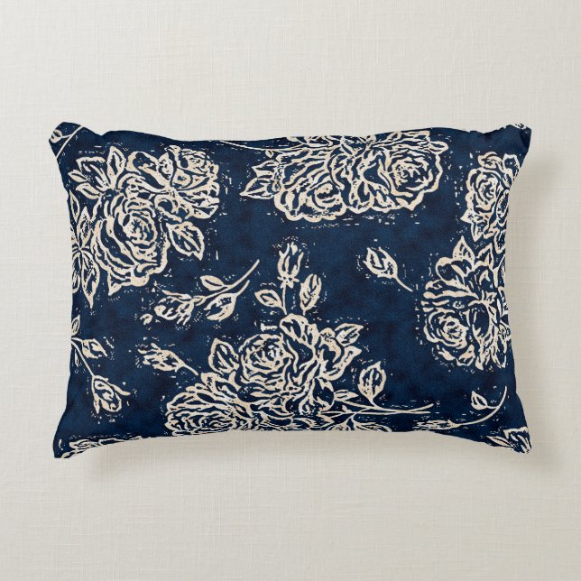 Florale textuur herhaalt moderne patronachtergrond accent kussen (Voorkant)