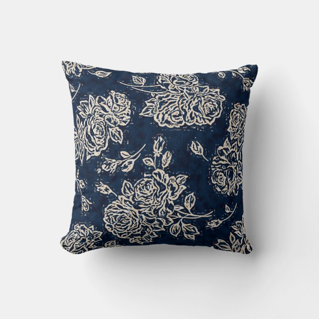 Florale textuur herhaalt moderne patronachtergrond kussen (Voorkant)