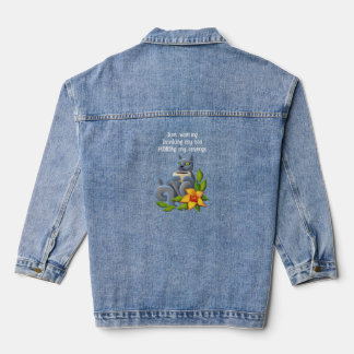 Florale Theekitty | Dames T-shirt Denim Jacket