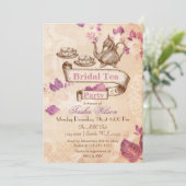 florale theepartij Vrijgezellenfeest Invites Kaart (Staand voorkant)