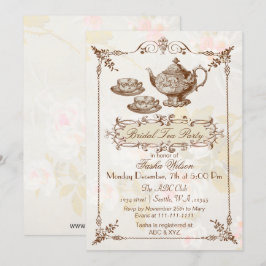 florale theepartij Vrijgezellenfeest Invites Kaart