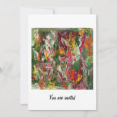 Florale trillende uitnodiging 2023 abstracte kunst (Voorkant)