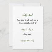 Florale trillende uitnodiging 2023 abstracte kunst (Achterkant)