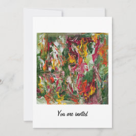 Florale trillende uitnodiging 2023 abstracte kunst