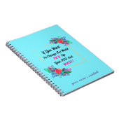 florale troep met quote en aangepast initiaal notitieboek (Rechterzijde)