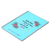 florale troep met quote en aangepast initiaal notitieboek (Linkerzijde)