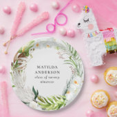 Florale tropische diapost papieren bordje (Feest)