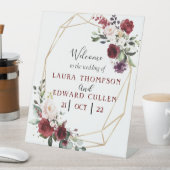 florale trouwingang reclamebord met voetstuk (Insitu)
