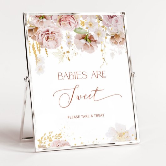 Florale tuin Babies zijn een Poster voor een trakt