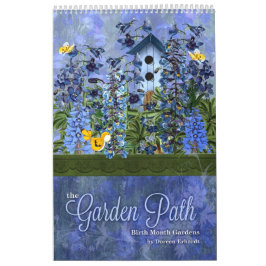 Florale tuinen op de vogelvloer 12 maanden kalender