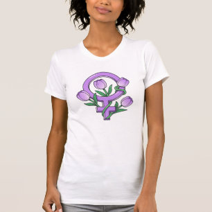 Florale Tulp Vrouwelijk Symbool T-Shirt