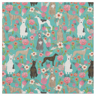 florale turquoise  stof