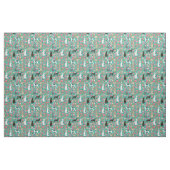 florale turquoise stof (Fat Quarter)