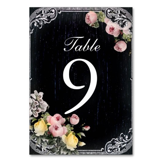 florale  typografie Chalkboardbruiloft Kaart (Voorkant)
