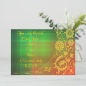 florale uitnodiging (Staand voorkant)