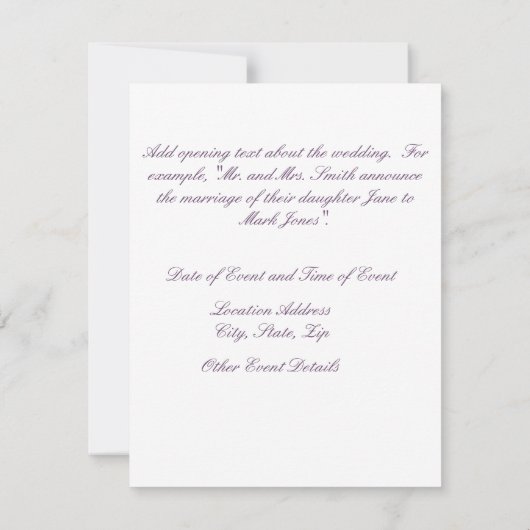 Florale uitnodigingen (Achterkant)