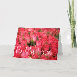 florale Valentijnsdag kaart van rozen