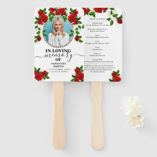 Florale viering van de levenswijze van de Turkse R Handwaaier (Voorkant en achterkant)