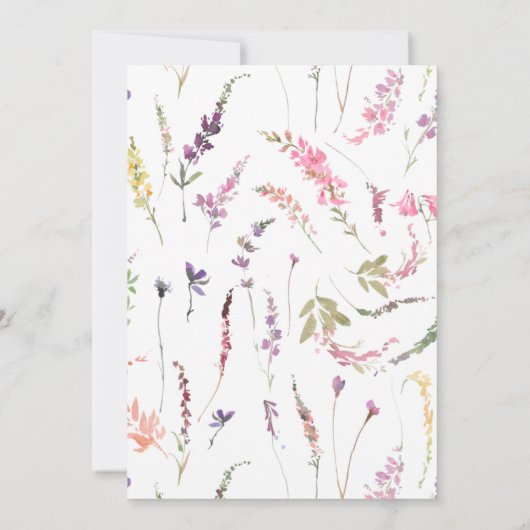 Florale viering van het leven in wilde bloemen kaart (Achterkant)