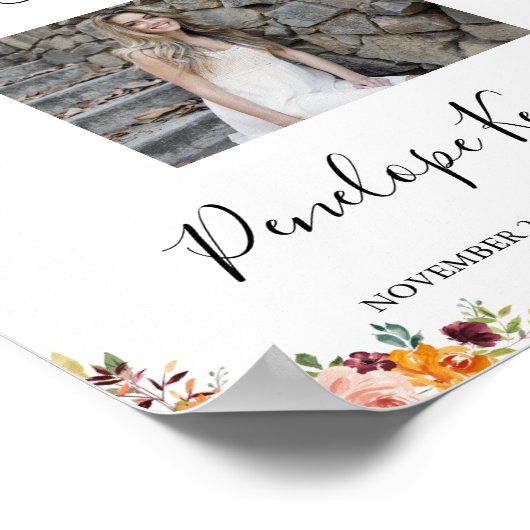 Florale viering van het teken van het leven, fotot poster (Hoek)