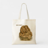 Florale vintage Essence sterrenbeeld-Leo Tote Bag (Achterkant)