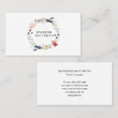 Florale Visitenkarte Visitekaartje (Voorkant / Achterkant)