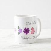 Florale & Vlinder Bruiloftsfeest, Aangepaste Naam Koffiemok (Voorkant rechts)