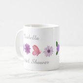 Florale & Vlinder Bruiloftsfeest, Aangepaste Naam Koffiemok (Voorkant links)