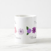 Florale & Vlinder Bruiloftsfeest, Aangepaste Naam Koffiemok (Center)