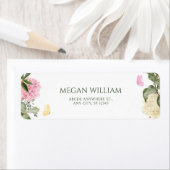 Florale vlinder etiket (Insitu)