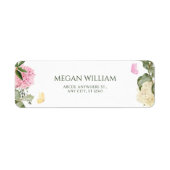 Florale vlinder etiket (Voorkant)